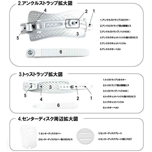 楽天市場】スペアーパーツ UNION トゥストラップ長さ調整ビス / A (2個