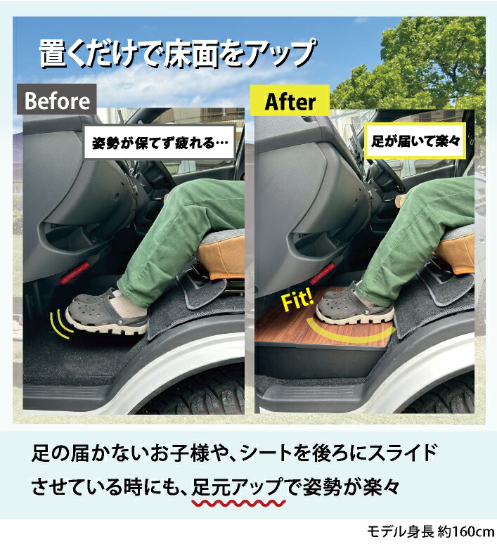 楽天市場】ハイエース 助手席用 収納付きフットレスト アースブラック