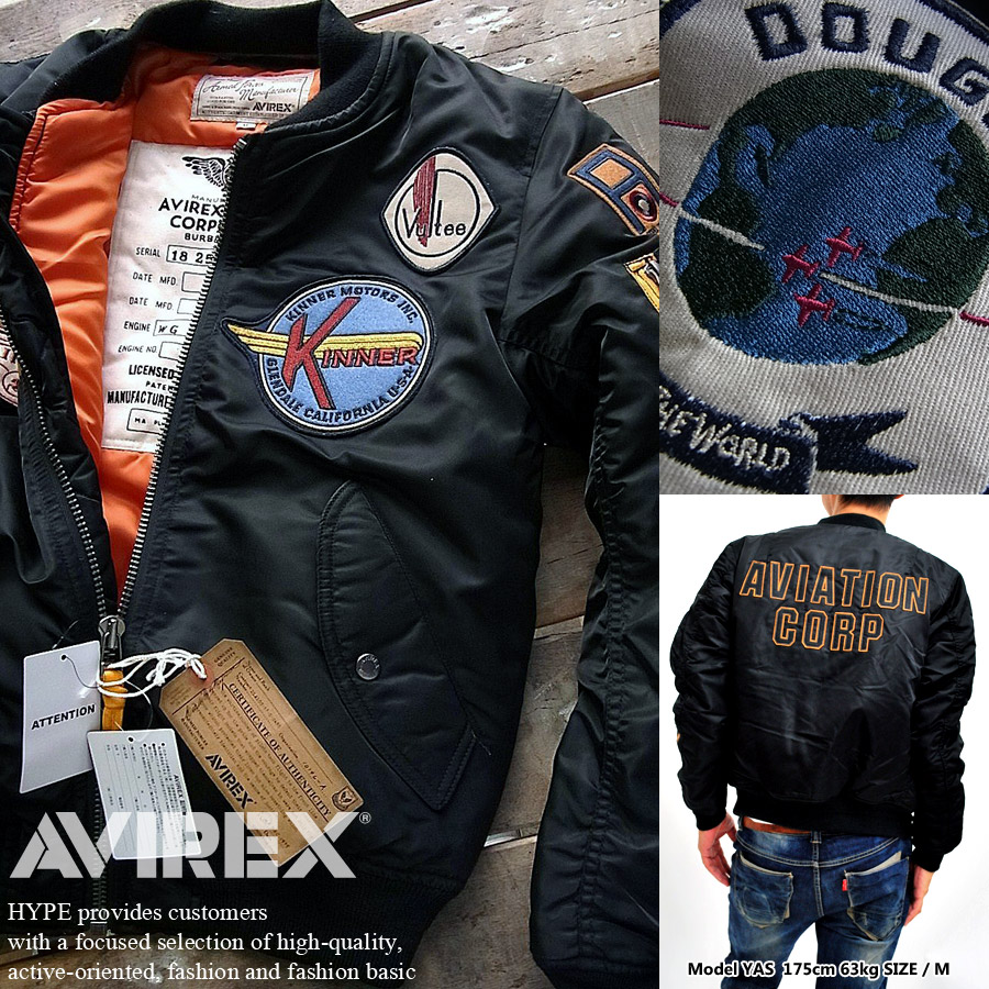 楽天市場】AVIREX アビレックス ミリタリージャケット MA-1 フライト