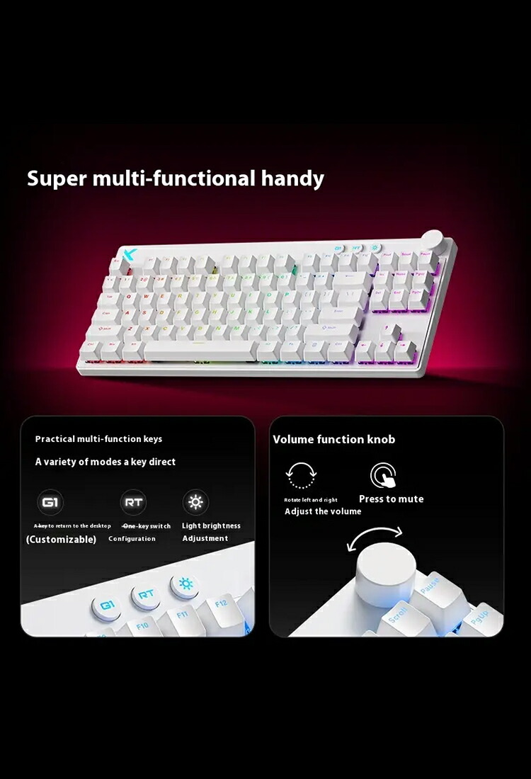 楽天市場】【プロ仕様】 MCHOSE MIX87 ゲーミングキーボード ラピッド