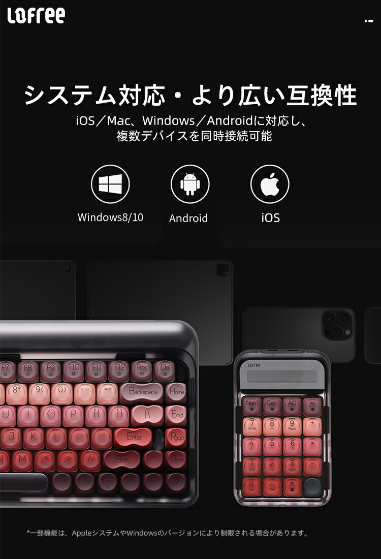 楽天市場】Lofree Lipstick シリーズ ロフリー 電卓 ＋ テンキー