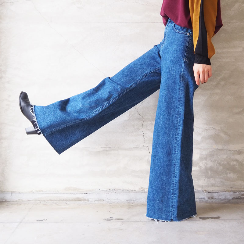 楽天市場】YANUK ヤヌーク パンツ レディース ワイド デニム フレア