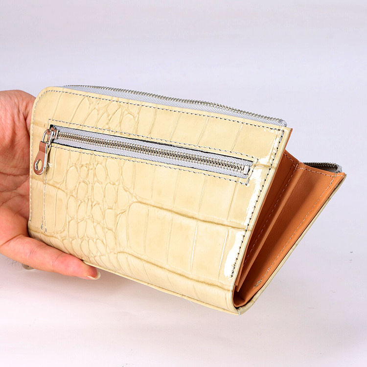 楽天市場】【お種銭付】 日本製 本革 レザー クロコダイル型押し L字