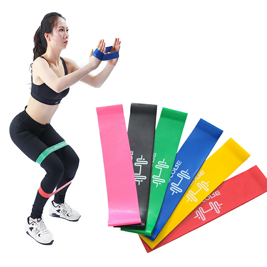 楽天市場】エクササイズバンド 4本セット ヨガストラップ トレーニング