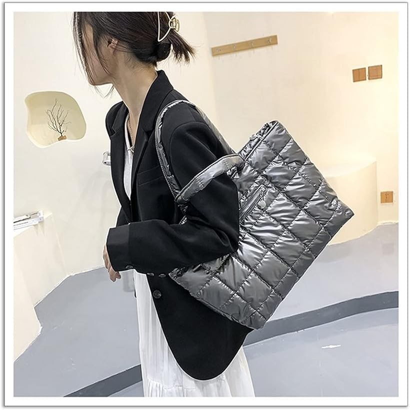 楽天市場】トートバッグ レディース キルティングバッグ シルバー