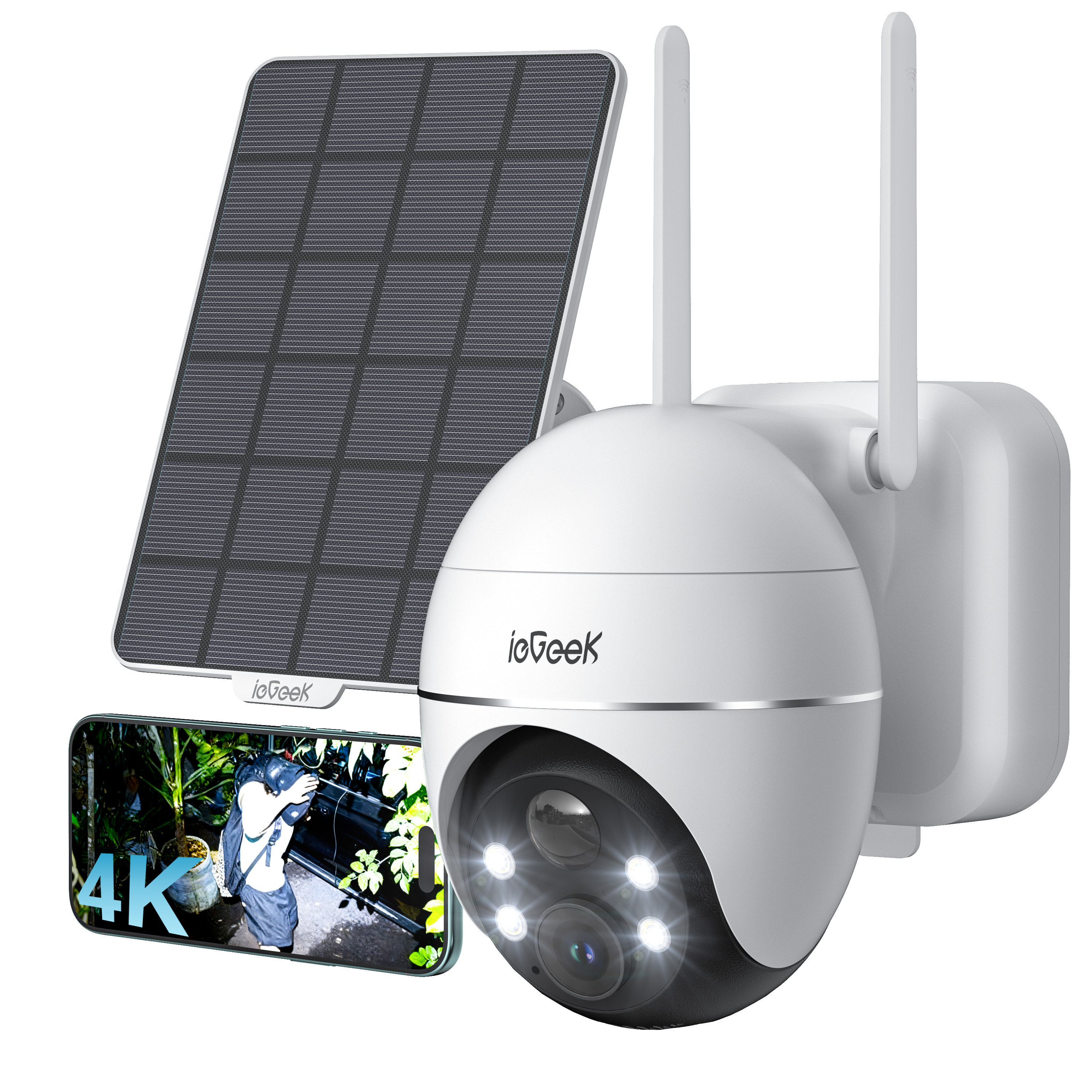 iGeek ワイヤレスバッテリーセキュリティカメラ 2S-GX35 4個セット