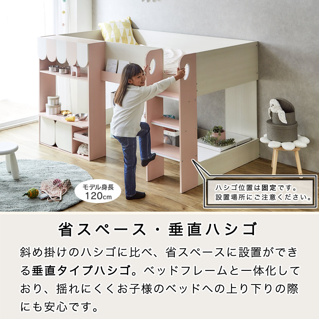 楽天市場】【ポイント5倍☆28日まで！】 ウェンディ ロフトベッド