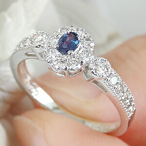 楽天市場】Pt900 アレキサンドライト ダイヤモンド 取り巻き リング