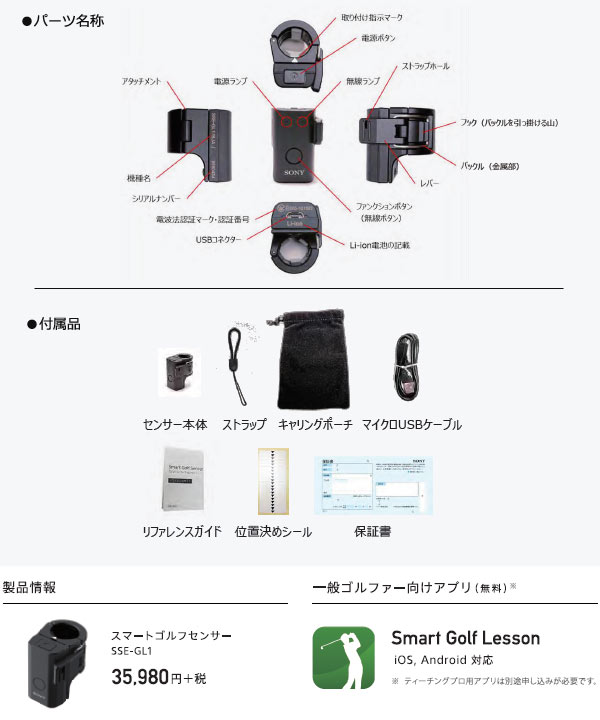 楽天市場】♪【20年モデル】 ソニー スマートゴルフセンサー SSE-GL1