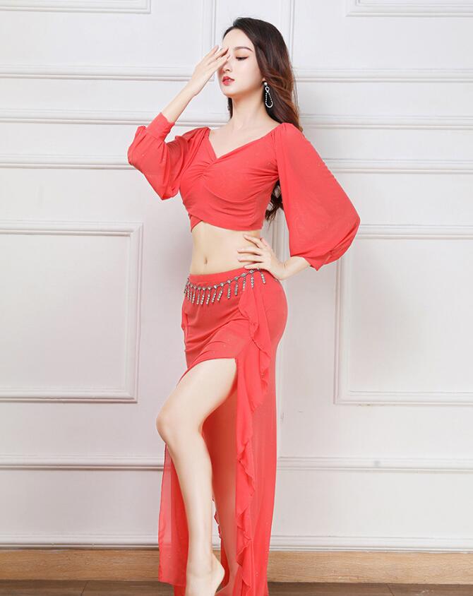 楽天市場】ベリーダンス 衣装セットアップ 新作 長袖 ロングスカート