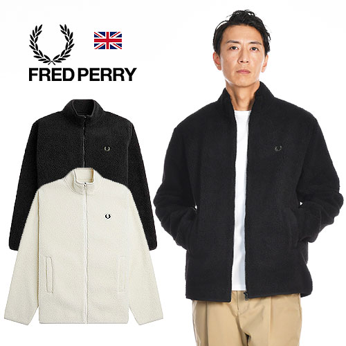 楽天市場】FRED PERRY/フレッドペリー ZIP THROUGH BORG FLEECE M6671