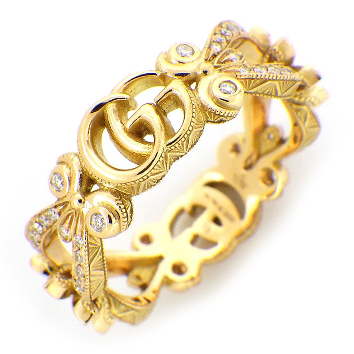 楽天市場】グッチ GUCCI リング フローラ フラワー GG ロゴ パヴェ