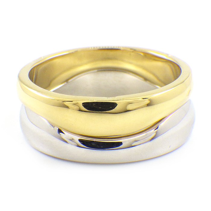 楽天市場】カルティエ Cartier リング ラブ ミー 2連 ウェーブ K18YG