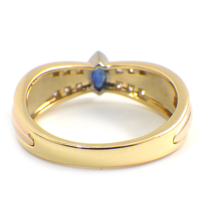 楽天市場】カルティエ Cartier リング マーキスカット サファイア 12