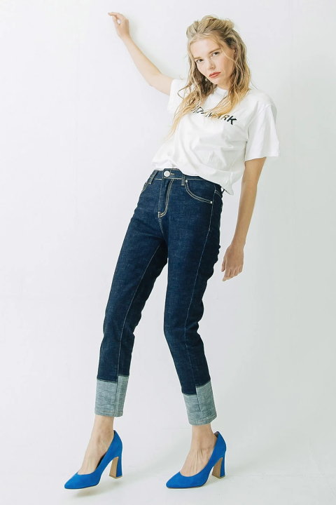 楽天市場】INDIMARK インディマーク レディース ジーンズ 裾切替