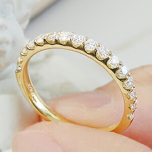 楽天市場】☆K18YG ダイヤモンド エタニティリング【0.53ct】華奢