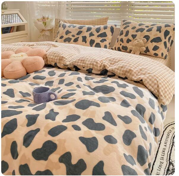 楽天市場】品質良い【送料無料】 ヒョウ柄 もこもこ INS風 布団カバー