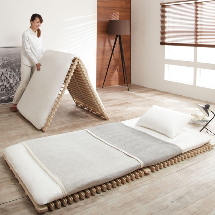 楽天市場】アシスト機能付き「みやび格子」すのこベッド シングル