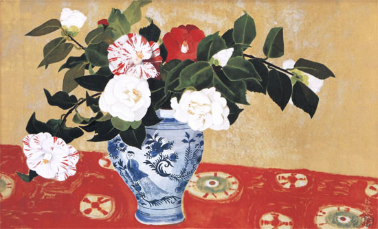 楽天市場】小倉遊亀 絵画 椿 送料無料 【複製】【美術印刷】【巨匠