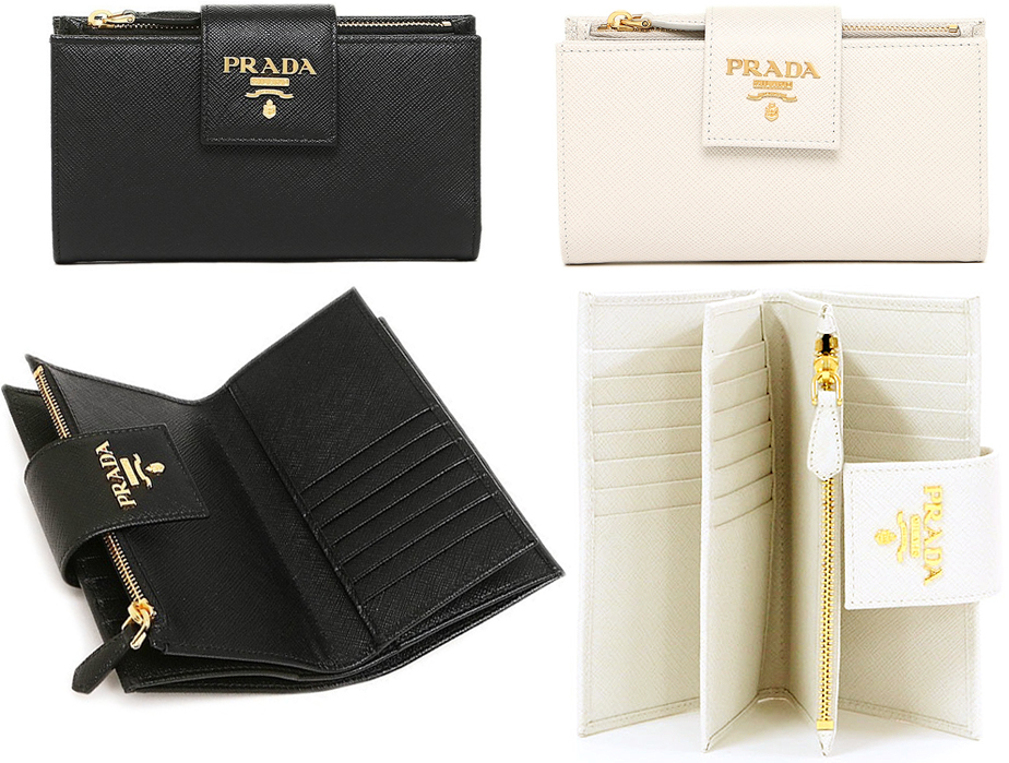 楽天市場】PRADA プラダ ファスナー小銭入れ付き2つ折り財布