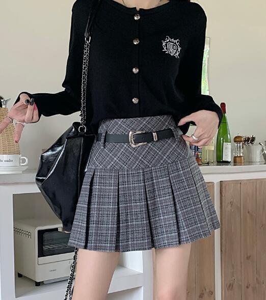 楽天市場】プリーツ スカート 3色 キュロット スカパン チェック柄