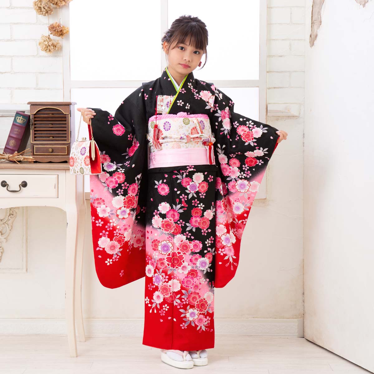 楽天市場】【レンタル】753 七五三 着物 7歳 フルセット 女の子
