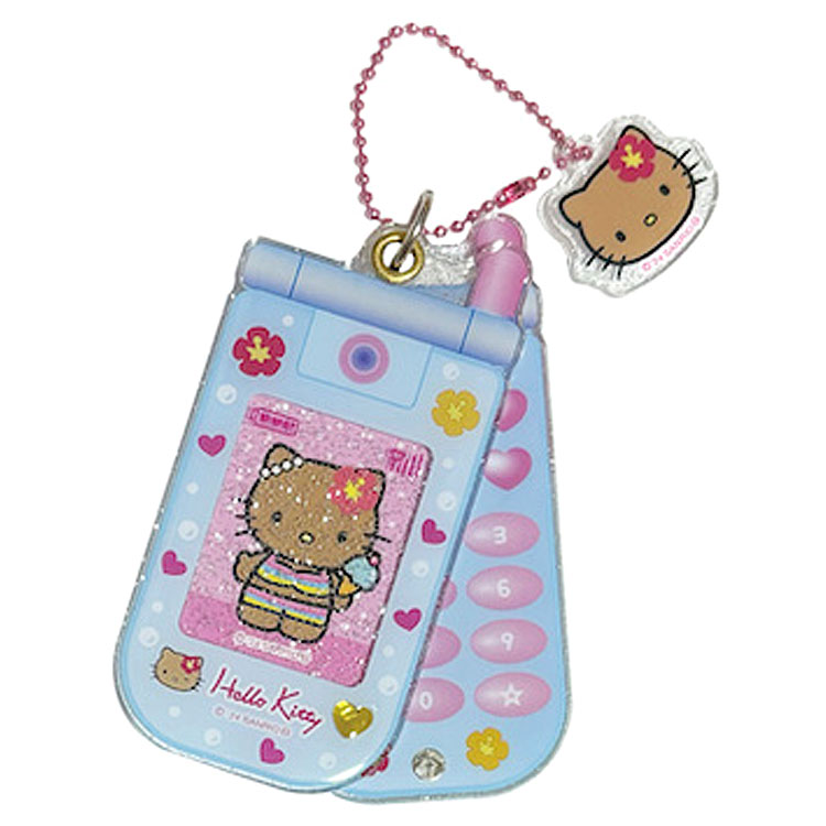 楽天市場】ハローキティ スライドガラケーキーホルダー 日焼け 985392