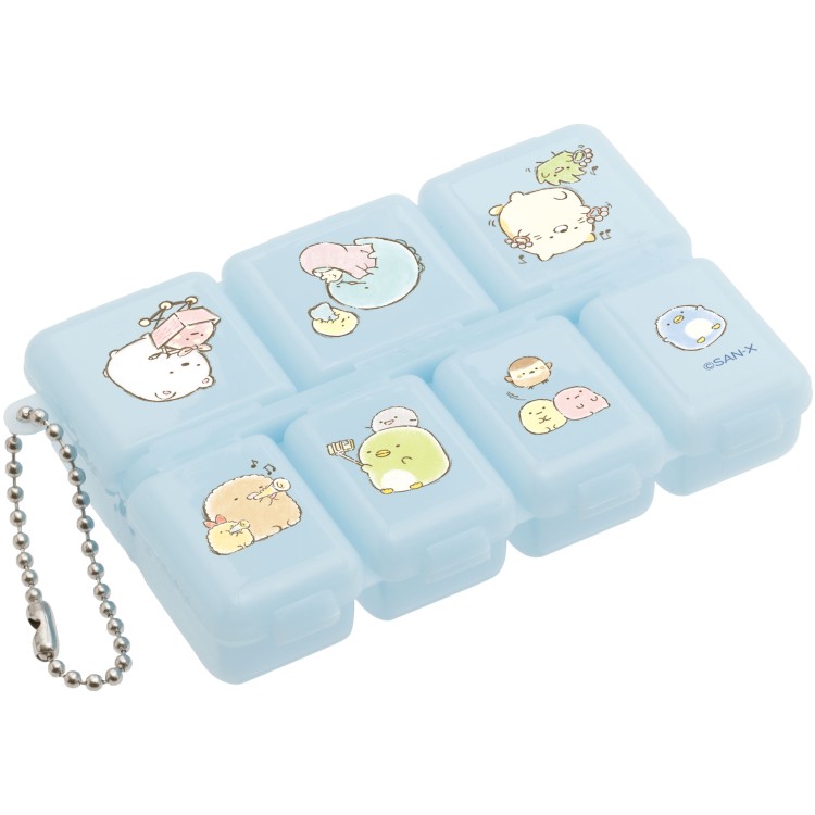 楽天市場】すみっコぐらし ピルケース ブルー ミニケース 薬入れ 7マス