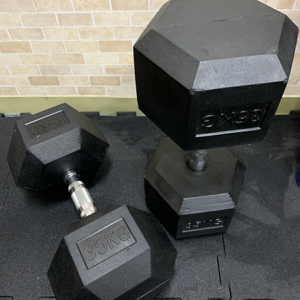 楽天市場】ラバー ヘックス ダンベル 35kg × 2個 セット バーベル