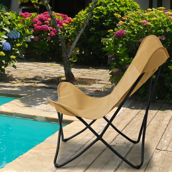 楽天市場】組立式 スチールパイプ リラックスチェア ガーデンチェア