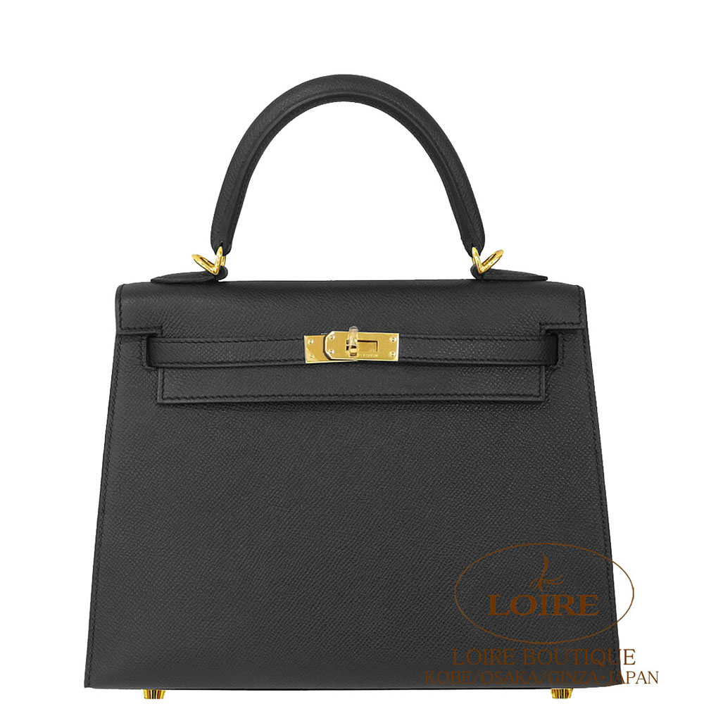 楽天市場】エルメス ケリー 25 外縫 クロ エプソン ゴールド金具