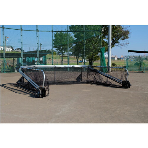 楽天市場】【法人限定】バッティングケージ スチール製 移動式 防球