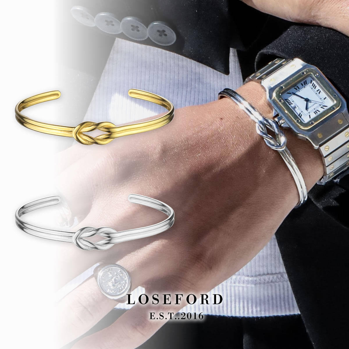 楽天市場】【LOSE FORD 公式】 316L KNOTバングル ノット 結び目