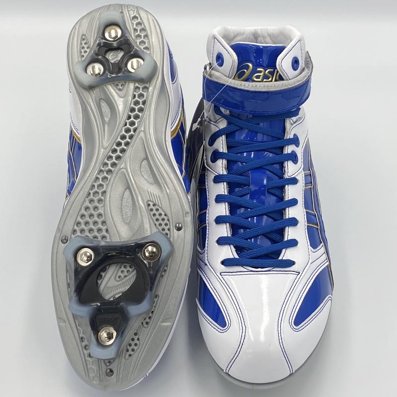 楽天市場】【サイズ交換送料無料】ホワイト×ブルー アシックス 野球