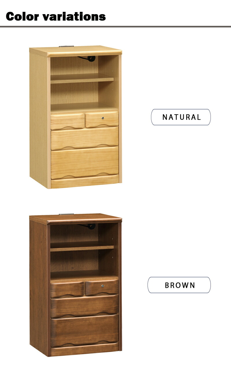 楽天市場】電話台 ファックス台 幅50cm 完成品 コンセント付き 鍵付き