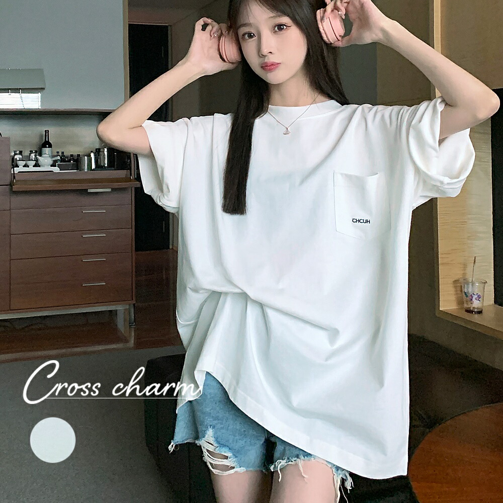 楽天市場】tシャツ 半袖 プリント ポケット刺繍 レディース メンズ