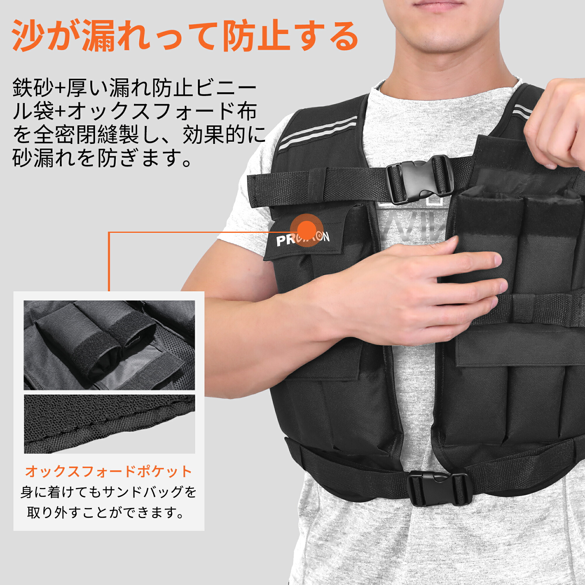 楽天市場】PROIRON ウェイトベスト おもり 筋トレ 加重ベスト 10kg