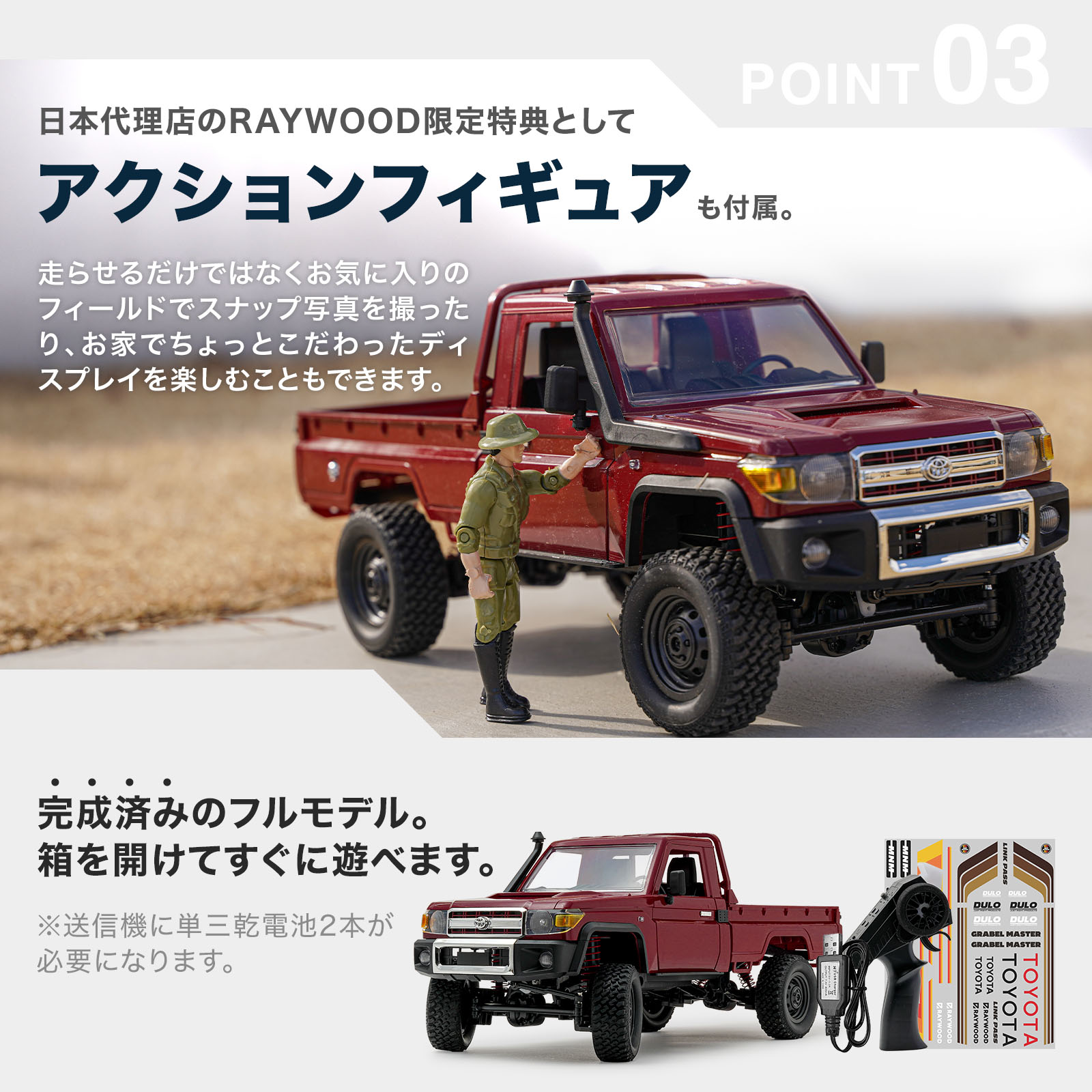 楽天市場】RCカー TOYOTAトヨタ ランドクルーザー79 1/12 アウトドア