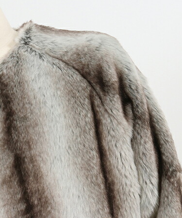 楽天市場】【GLIMCLAP(グリムクラップ)】Fake fur collarless design
