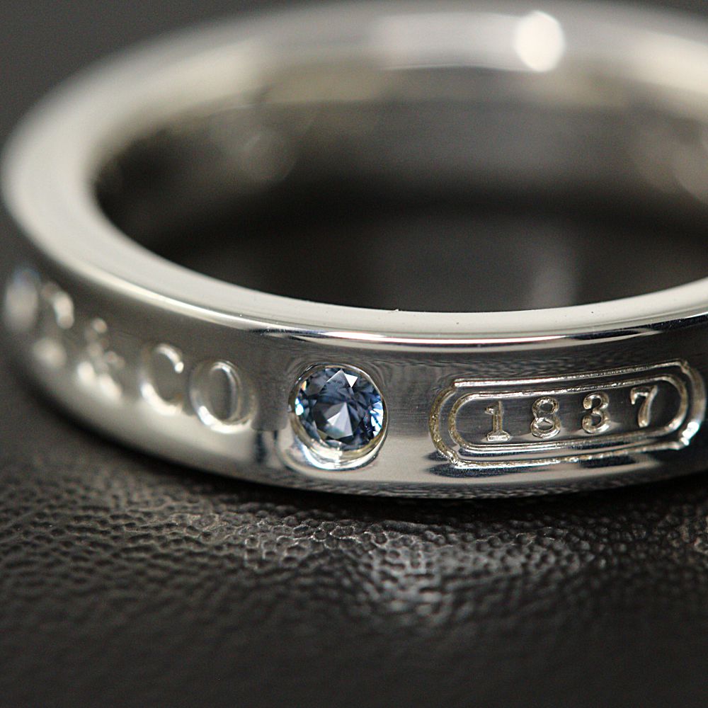 楽天市場】ティファニー 1837 2Pモンタナサファイア ナローリング 指輪
