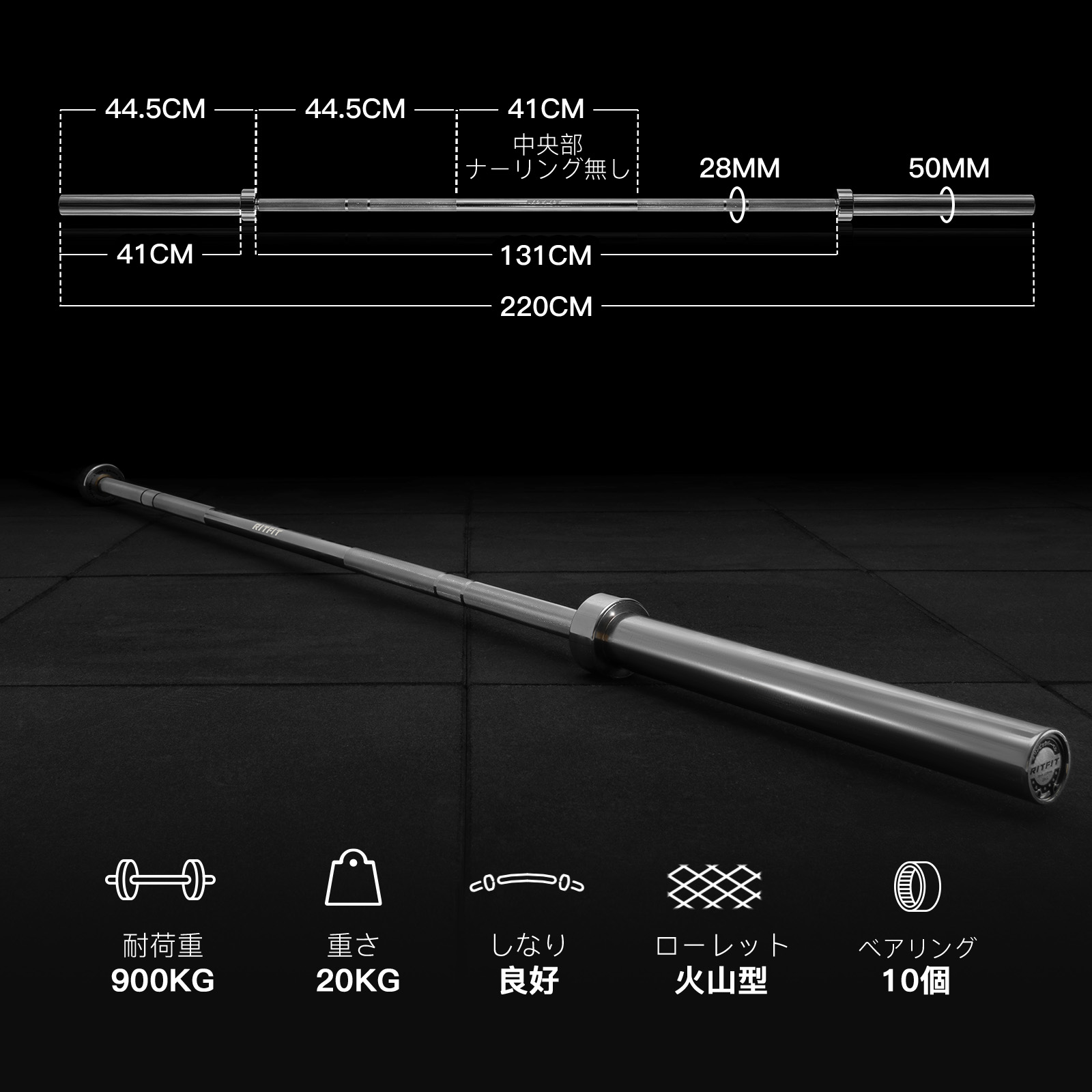 楽天市場】RITFIT オリンピック バーベルセット ベンチプレス ダンベル