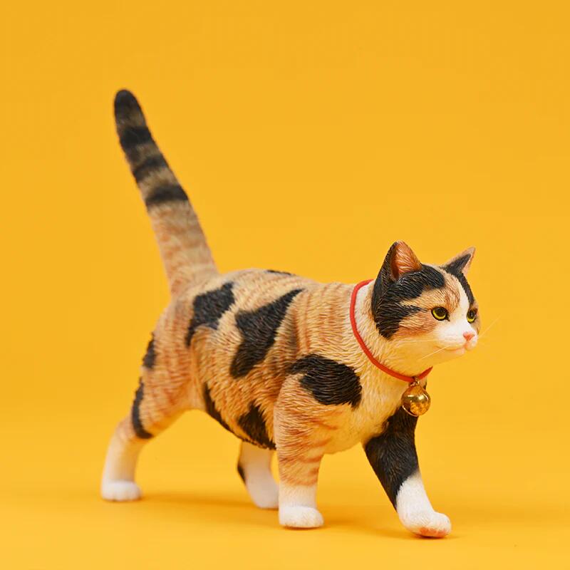 楽天市場】1/6サイズ 歩き回る三毛猫 リアルネコフィギュア動物彫像
