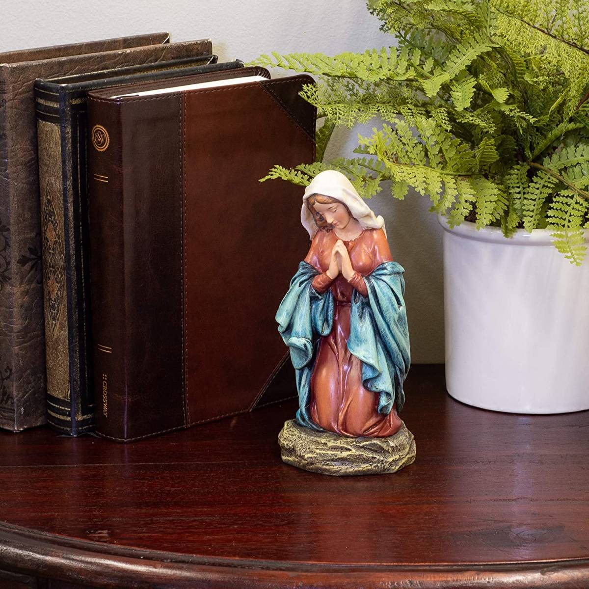 楽天市場】美しいお顔の、祈る聖母マリア様 レジン製 彫像 彫刻