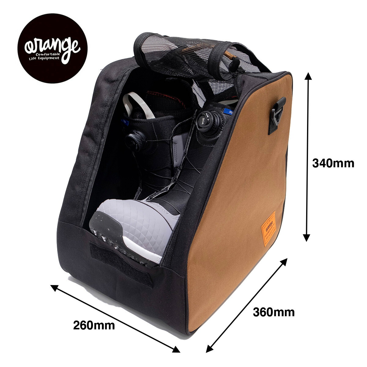 楽天市場】ブーツ用バッグ メッシュ オレンジ orange Mesh boots bag