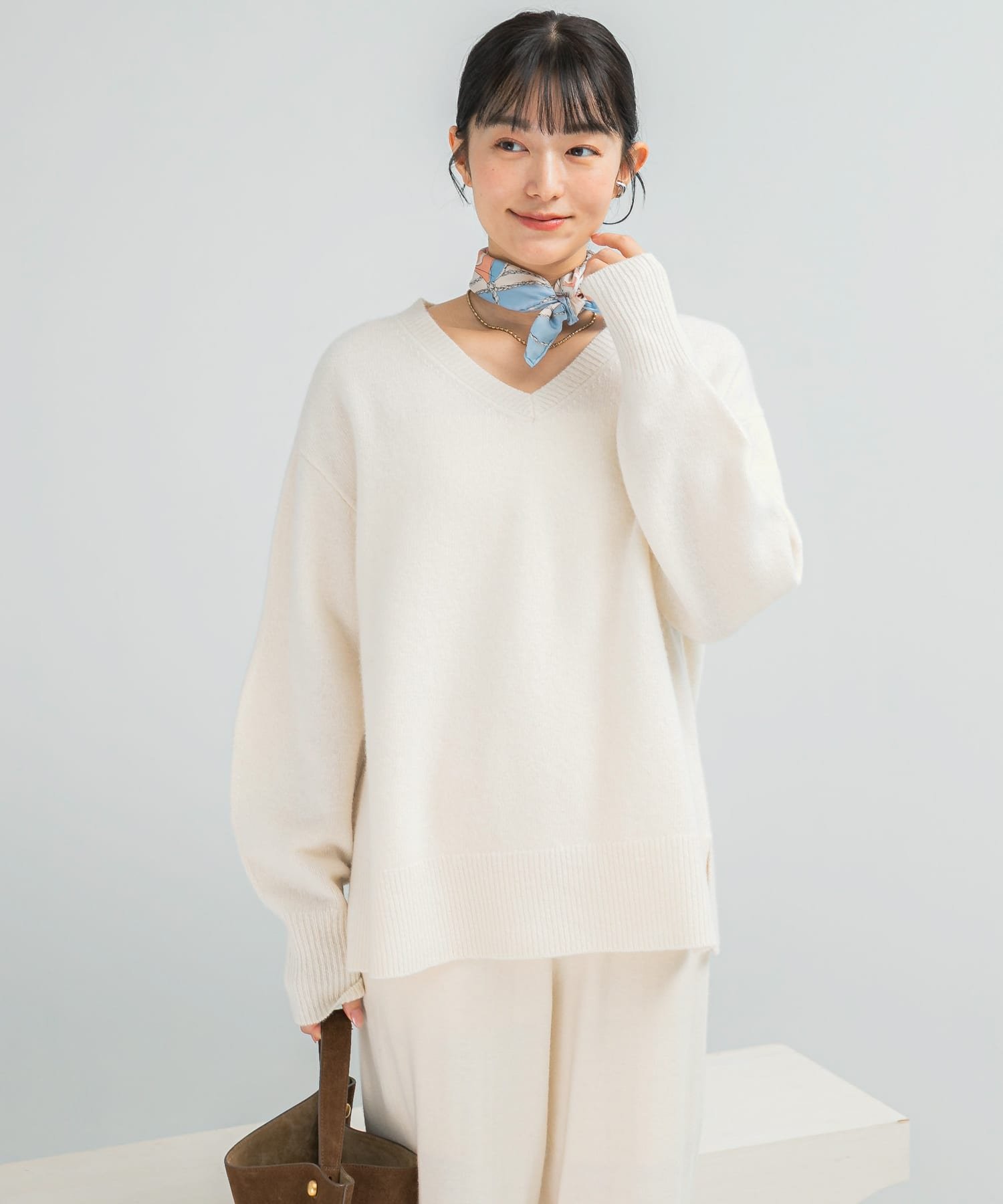 URBAN RESEARCH ROSSO｜ウールカシミヤVネックニットプルオーバー