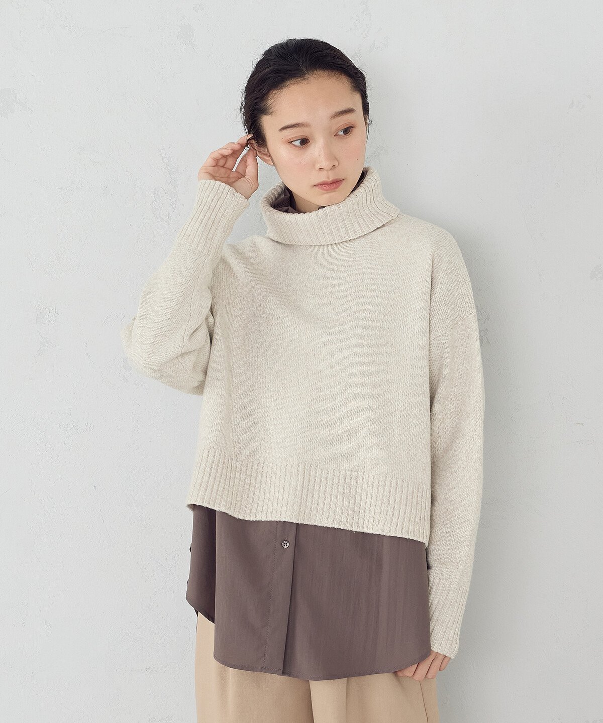 楽天市場】オフタートル ニット（カラーホワイト）（ニット・セーター