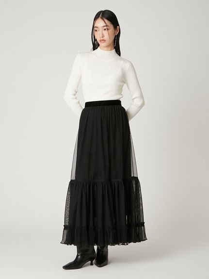 FRAY I.D｜プリーツヘムチュールスカート | Rakuten Fashion(楽天