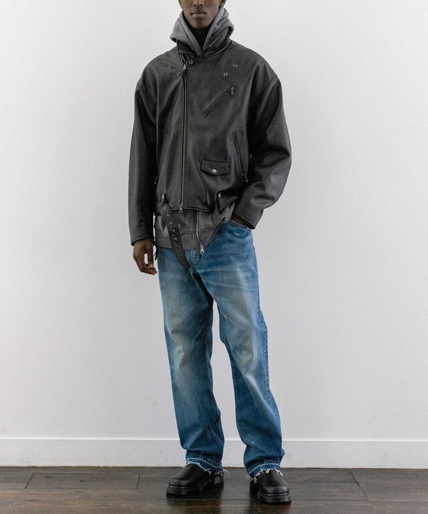 monkey time ダブルライダース　レザー　モンキータイム 楽天市場】＜monkey time＞ シープ レザー オーバーサイズ ダブル