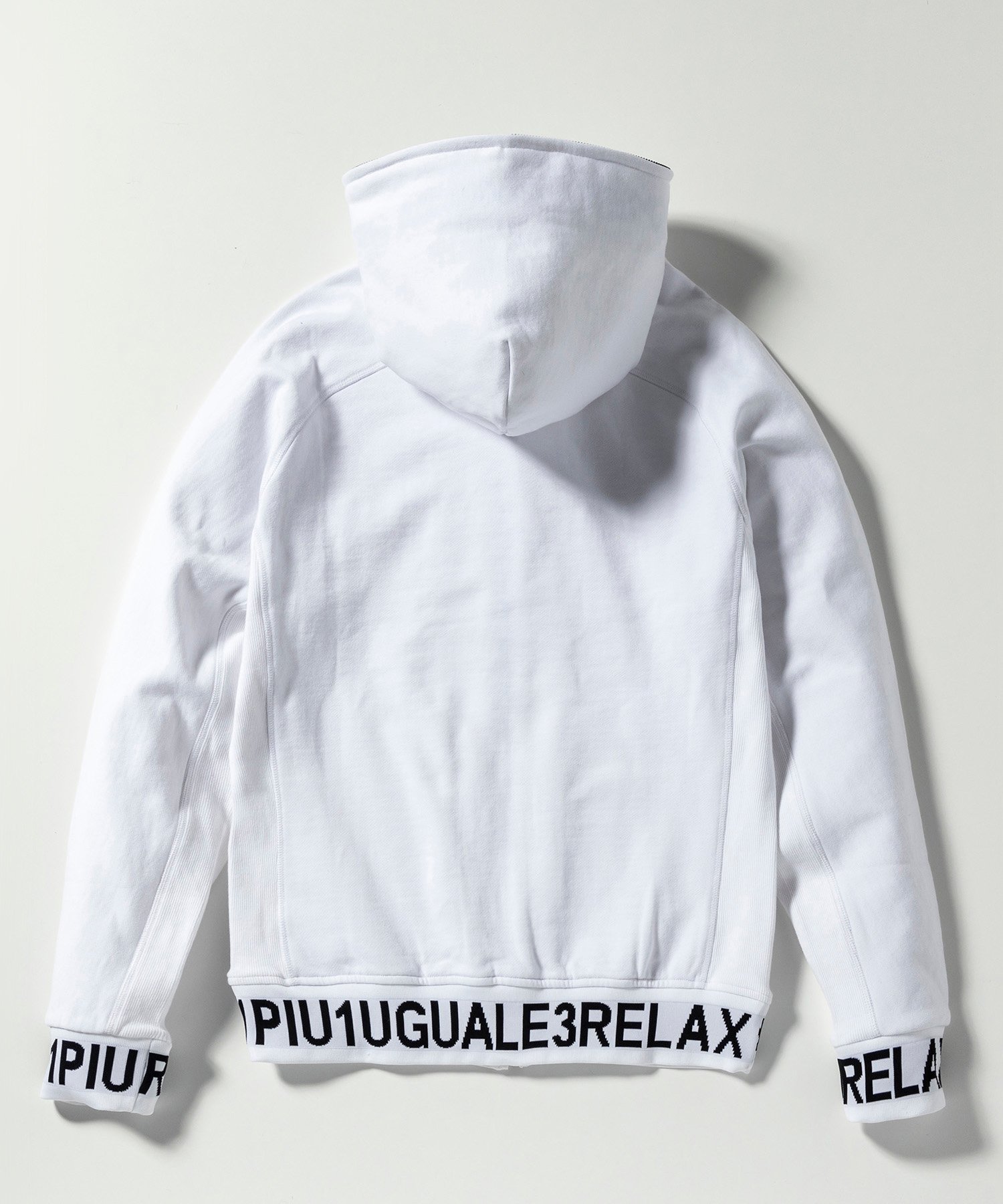 SHIFFON｜1PIU1UGUALE3 RELAX ワイドスピンドルロゴスウェットパーカー