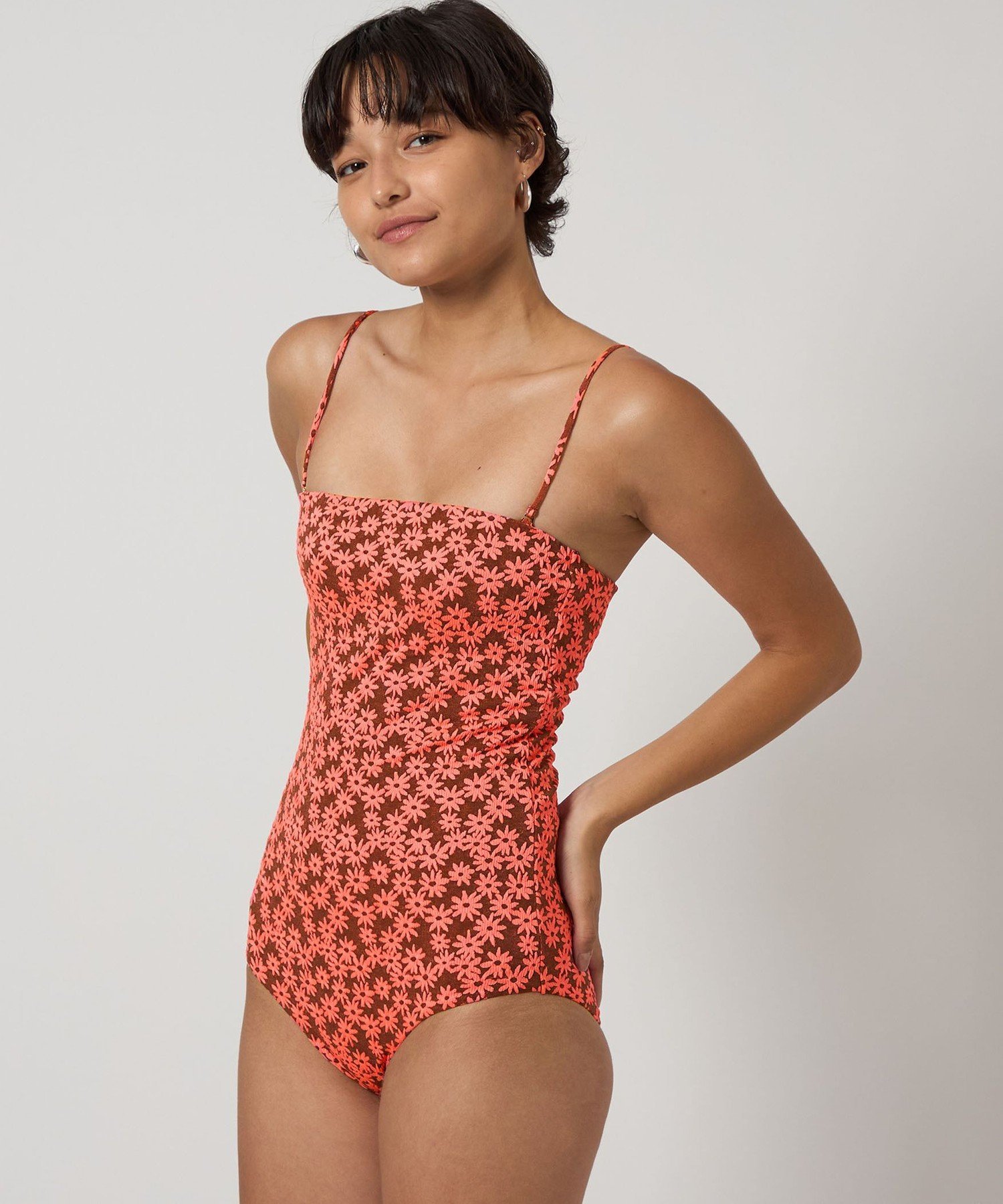 CHANEL フラワープリント ワンピース水着 36 スキューバクラシカルワンピース水着 - WatoEy・Swell flowers